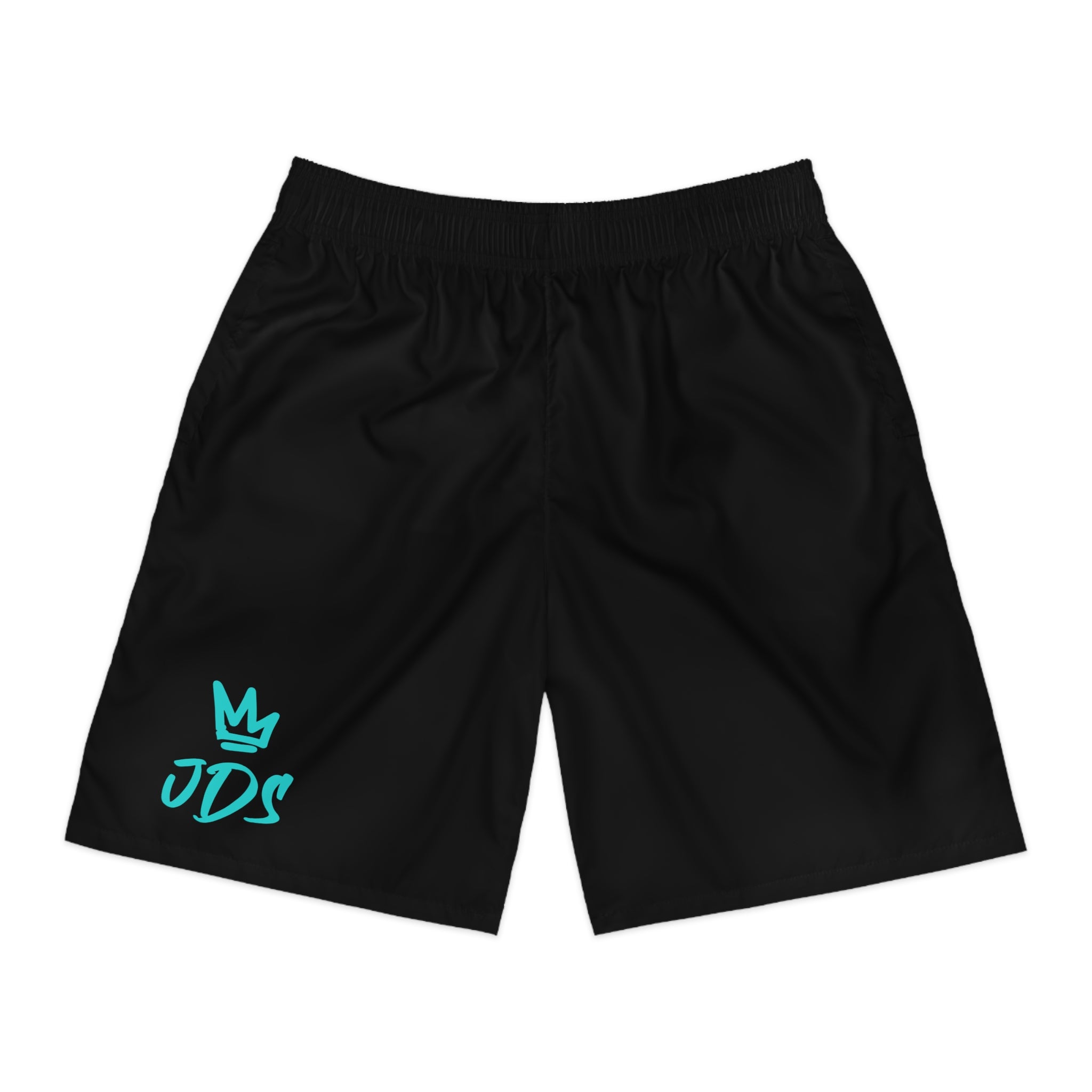 Just Deliver Success That City 7 Shorts in black with teal JDS logo on the leg.