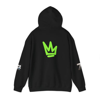 Unisex Hoodie - Just Deliver Success Da Desert Collection with green crown logo on black background.