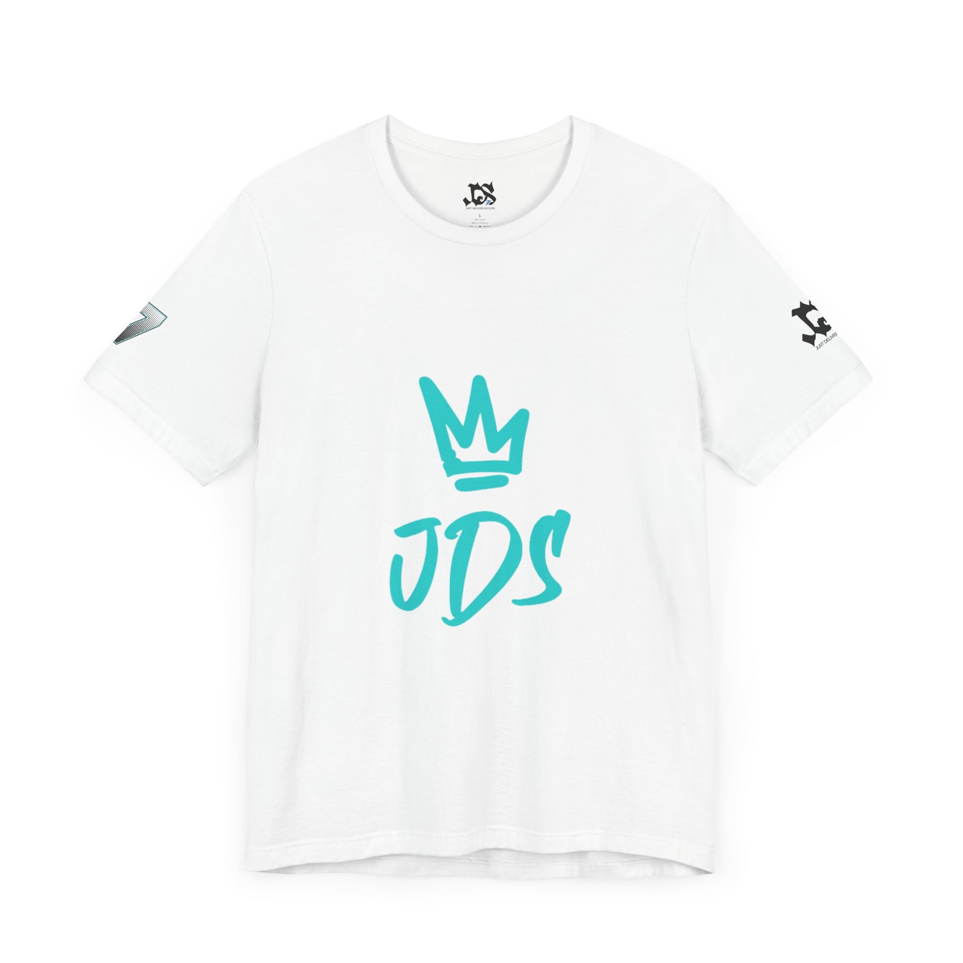 Just Deliver Success Blue Combo That City 7 Summer Collection white t-shirt with JDS logo