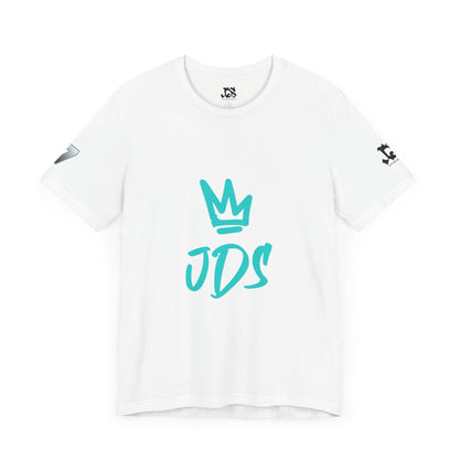 Just Deliver Success Blue Combo That City 7 Summer Collection white t-shirt with JDS logo