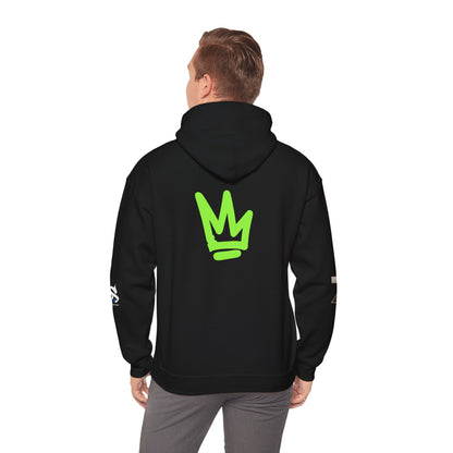 Unisex Hoodie - Just Deliver Success Da Desert Collection featuring a striking green crown logo on the back.