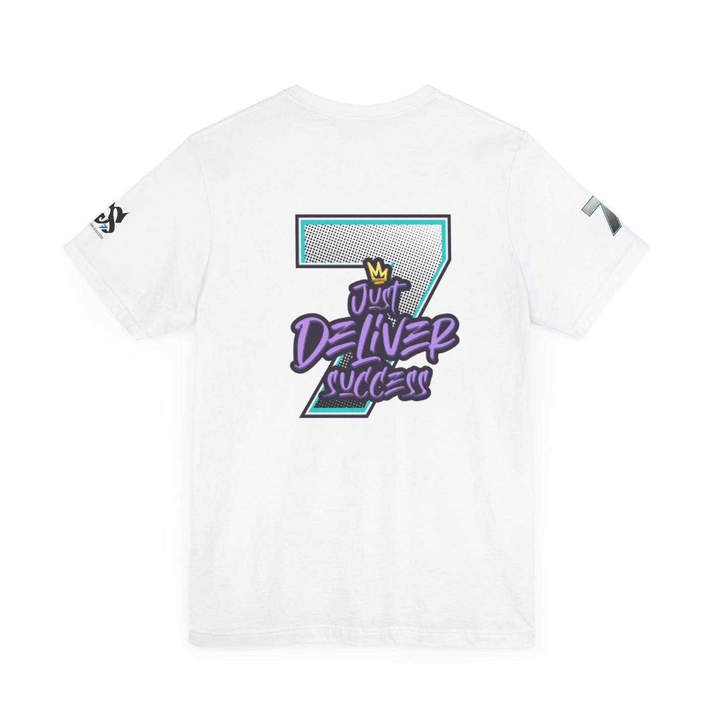 Just Deliver Success Blue Combo That City 7 Summer Collection graphic tee with bold design on the back.