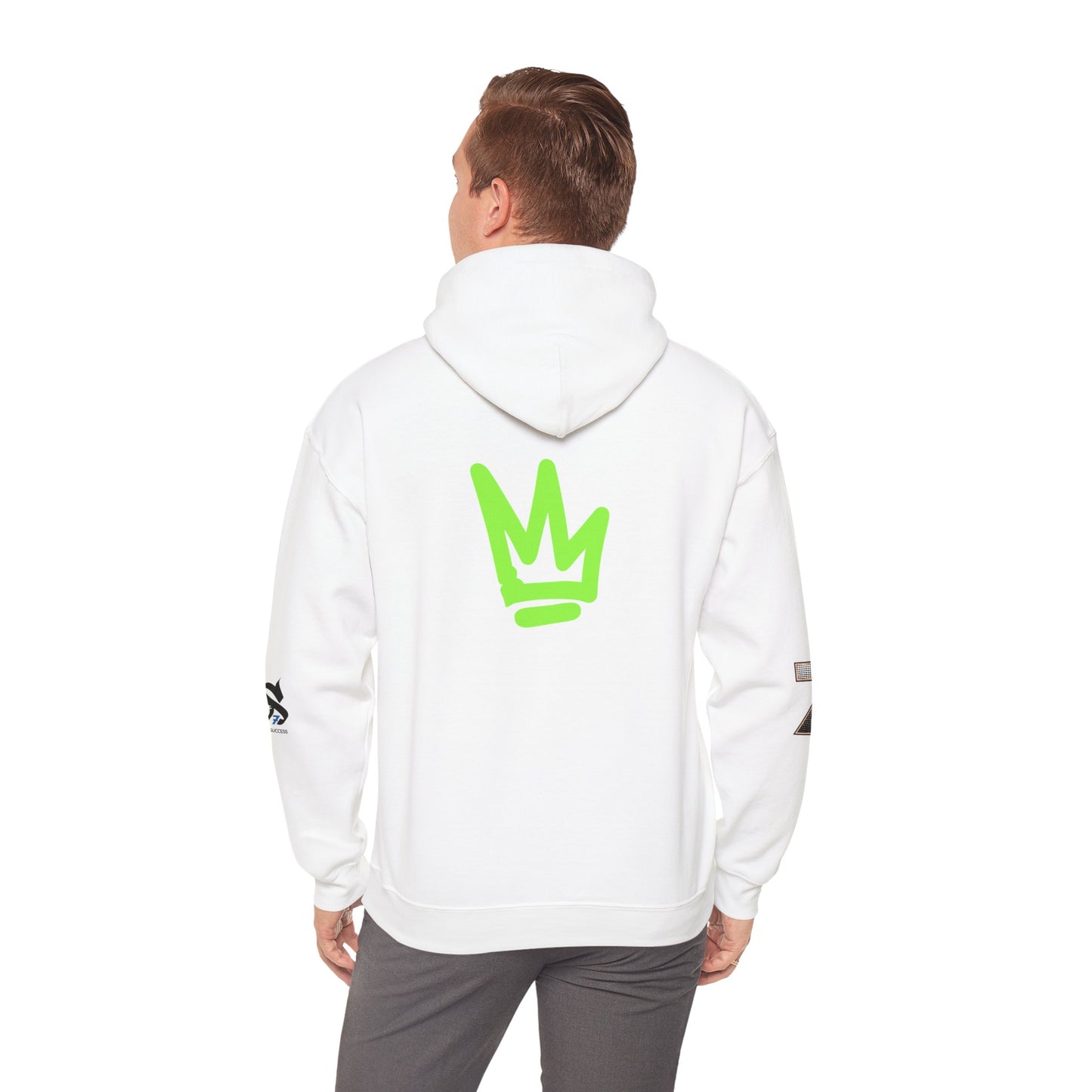 Unisex Hoodie - Just Deliver Success Da Desert Collection featuring a green crown logo on the back.