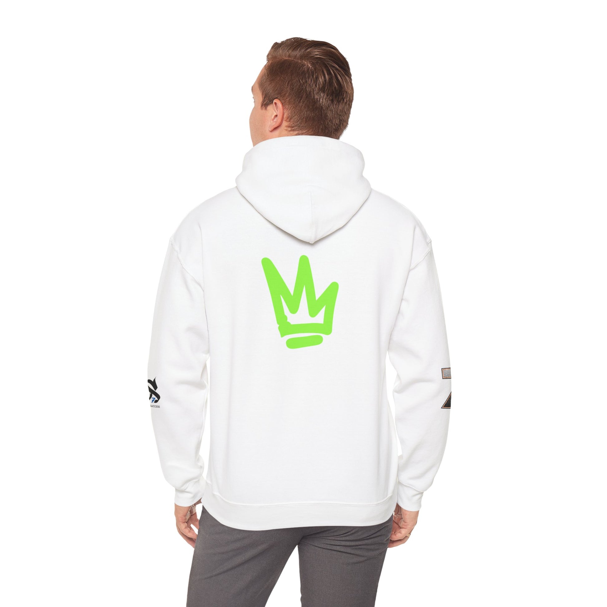 Unisex Hoodie - Just Deliver Success Da Desert Collection featuring a green crown logo on the back.