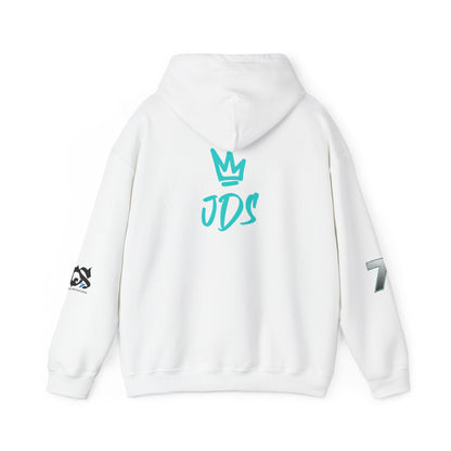 Unisex Just Deliver Success That City 7 Sweater in white with JDS logo and 7 design on back