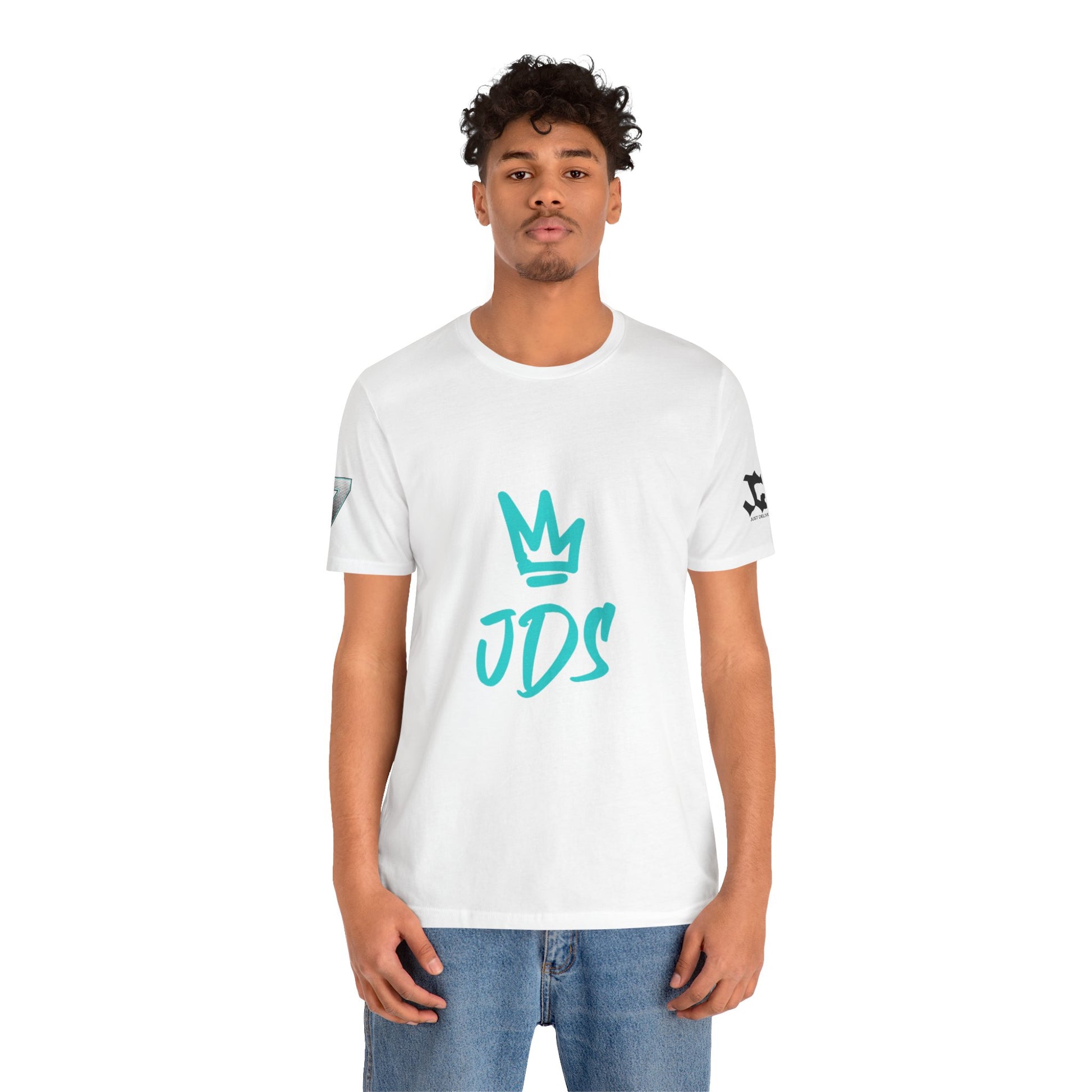 Just Deliver Success Blue Combo That City 7 Summer Collection white t-shirt worn by a model.