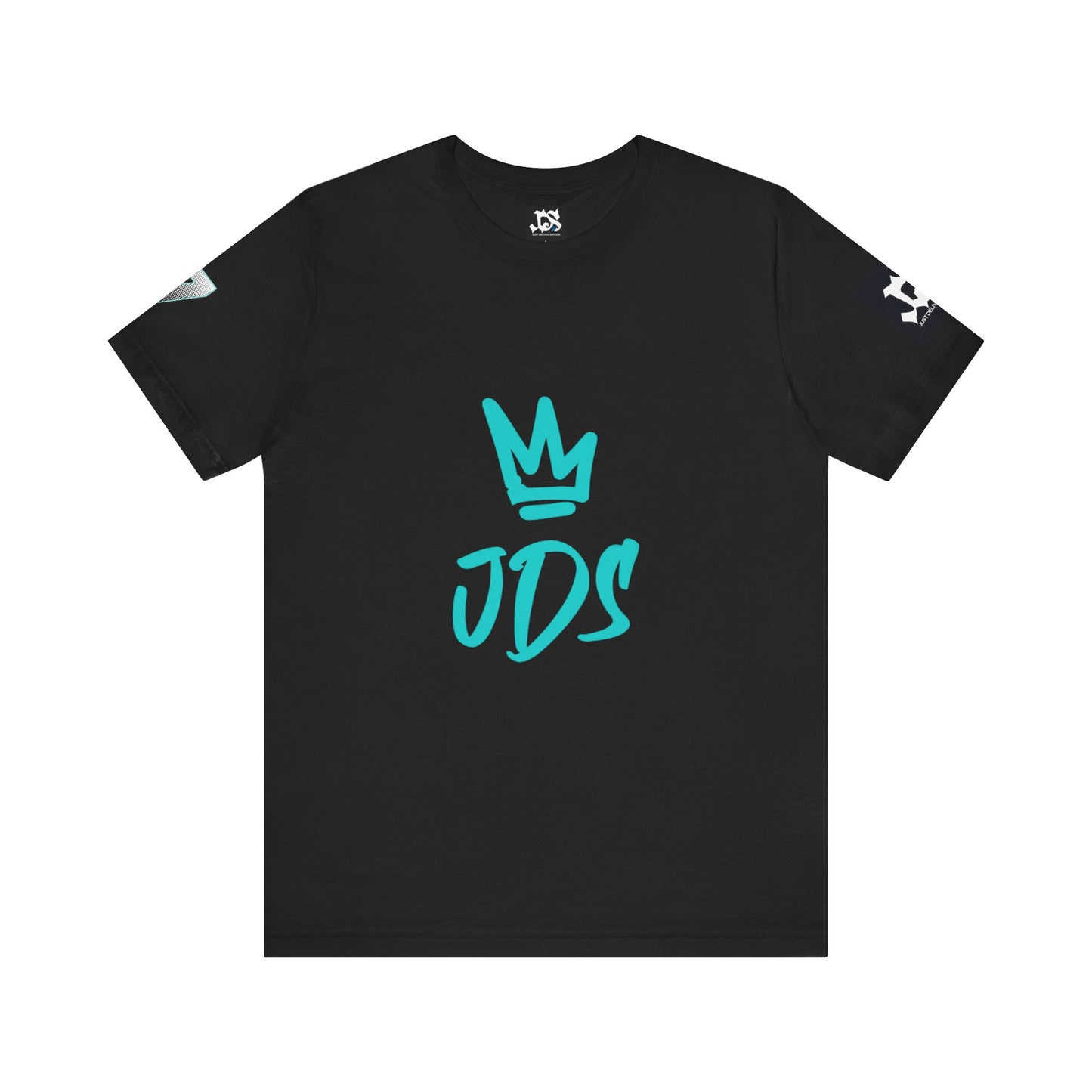 Just Deliver Success Blue Combo That City 7 Summer Collection black t-shirt with JDS logo in teal.