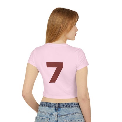 Just Deliver Success Women's Baby Tee That City 7 Collection with number 7 on the back, perfect for casual outings.