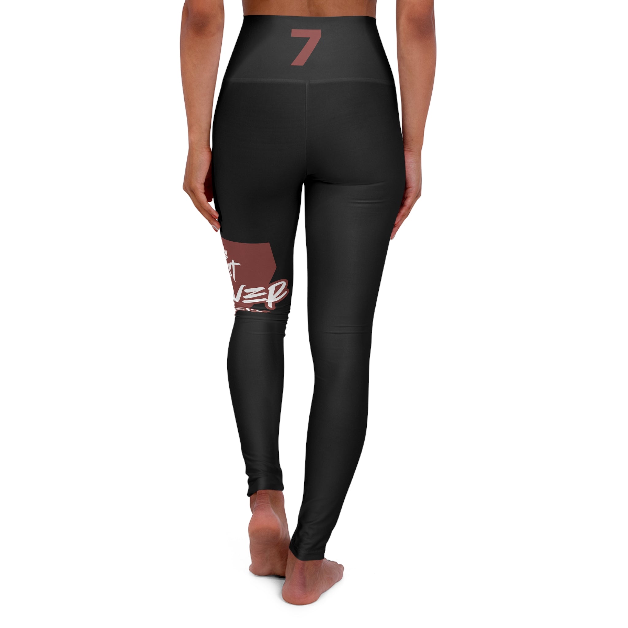 Just Deliver Success Light Blue High Waisted Yoga Leggings, back view showcasing sleek design and comfort.
