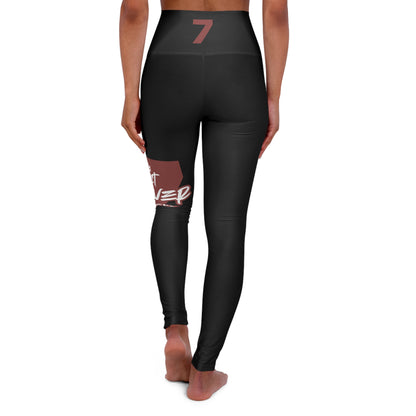 Just Deliver Success Light Blue High Waisted Yoga Leggings, back view showcasing sleek design and comfort.