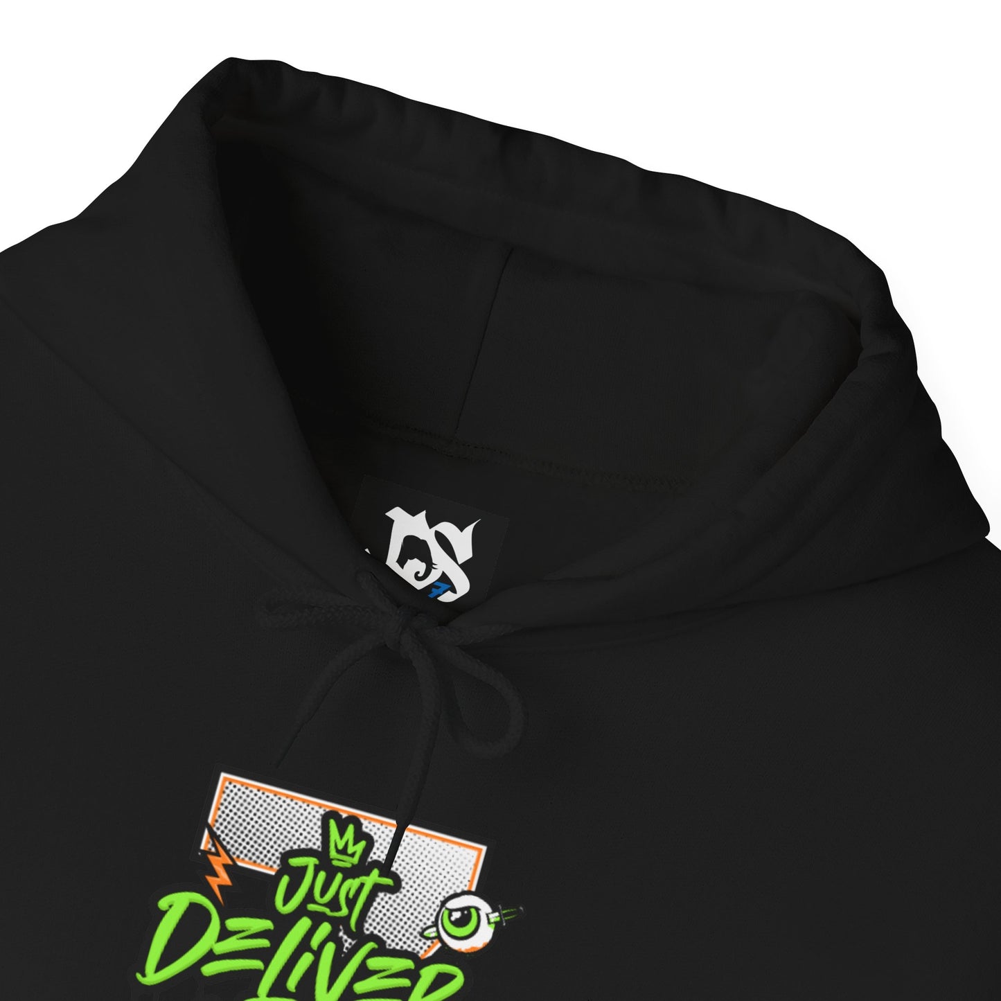 Unisex Hoodie - Just Deliver Success Da Desert Collection with colorful graphic design on a black background.