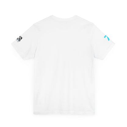 Back view of Just Deliver Success Light Blue That City 7 Summer Collection t-shirt.