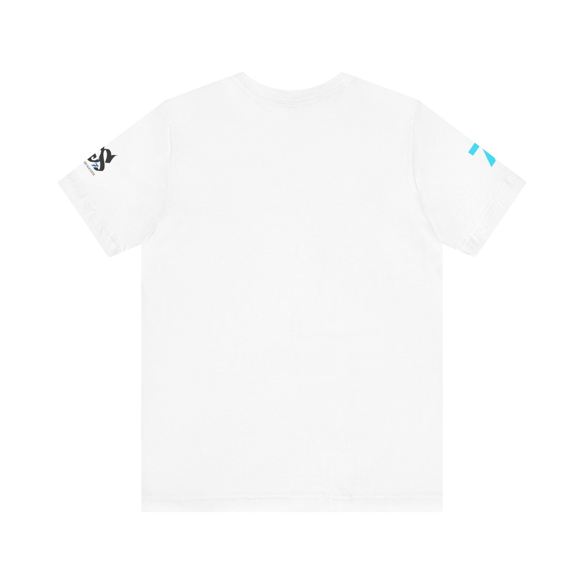 Just Deliver Success Light Blue That City 7 Summer Collection white t-shirt back view.