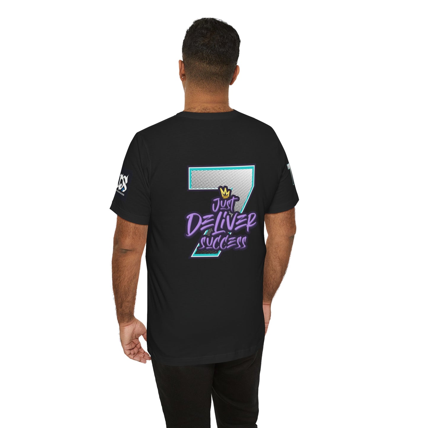 Just Deliver Success Blue Combo That City 7 Summer Collection graphic tee with bold lettering and number 7 on the back.